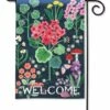 Geranium Welcome Garden Flag -Flag Sales 2024 geranium welcome garden flag