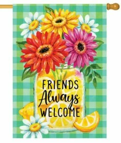 Gerberas And Lemons House Flag