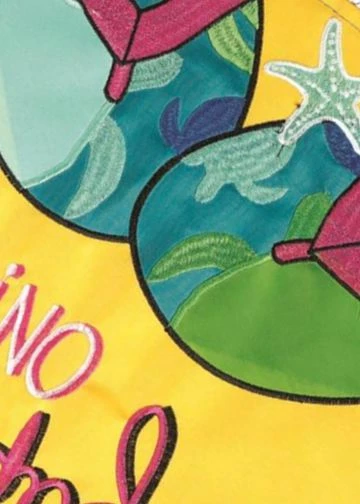 Get Your Flop On Double Applique House Flag 4 Get Your Flop On Double Applique House Flag - Image 2