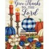 Give Thanks Candles House Flag