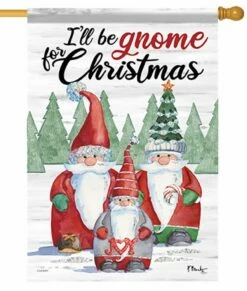Gnome For Christmas House Flag