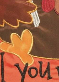 Gobble Gobble Double Applique House Flag