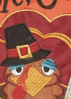 Gobble Gobble Double Applique House Flag -Flag Sales 2024 gobble gobble double applique house flag detail 2