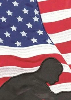 God Bless Our Troops Double Applique Garden Flag