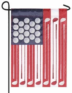 Golf Double Applique Garden Flag -Flag Sales 2024 golf double applique garden flag