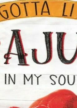 Gotta Little Cajun Double Applique House Flag -Flag Sales 2024 gotta little cajun double applique house flag detail 1