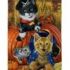 Halloween Kittens Sublimated House Flag -Flag Sales 2024 halloween kittens sublimated house flag