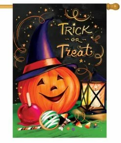 Halloween Lantern House Flag