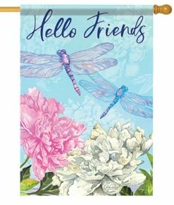 Happy Dragonflies House Flag