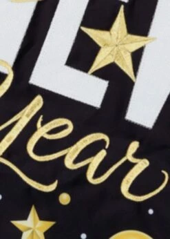 Happy New Year Applique House Flag -Flag Sales 2024 happy new year applique house flag detail 2