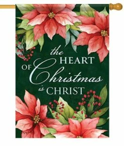 Heart Of Christmas House Flag