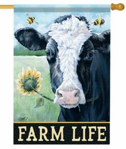 Holstein Cow House Flag