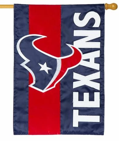Houston Texans Embellished Applique House Flag 3 Houston Texans Embellished Applique House Flag