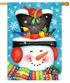 Jolly Snowman House Flag