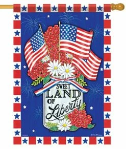Land Of Liberty Mason Jar House Flag