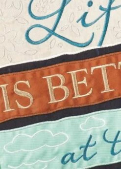 Life At The Lake Double Applique House Flag