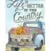 Life Is Better In The Country Blue Pickup House Flag -Flag Sales 2024 life is better in the country blue pickup house flag