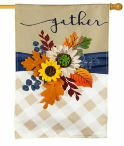 Linen Fall Floral Gather Decorative House Flag -Flag Sales 2024 linen fall floral gather decorative house flag