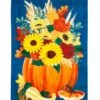 Linen Floral Pumpkin Decorative House Flag -Flag Sales 2024 linen floral pumpkin decorative house flag