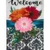 Linen Gerber Daisy Decorative House Flag