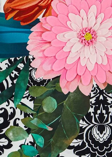 Linen Gerber Daisy Decorative House Flag 5 Linen Gerber Daisy Decorative House Flag - Image 3