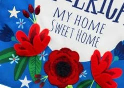 Linen God Bless America Decorative House Flag