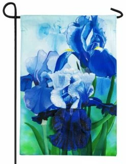 Linen Irises Decorative Garden Flag