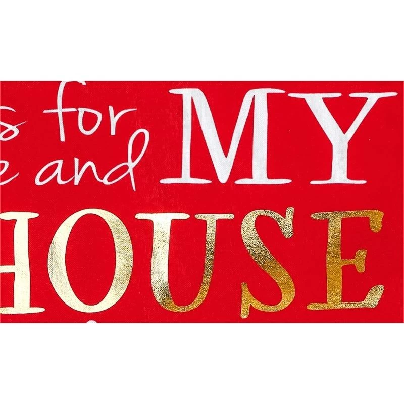 Linen Serve The Lord Embellished Decorative House Flag 4 Linen Serve The Lord Embellished Decorative House Flag - Image 2