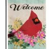 Linen Spring Cardinal Decorative Garden Flag