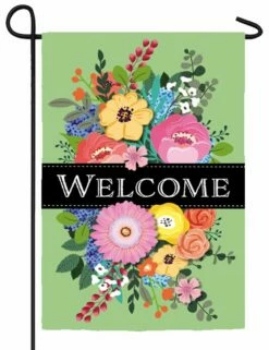 Linen Spring Floral Swag Decorative Garden Flag