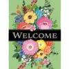 Linen Spring Floral Swag Decorative House Flag