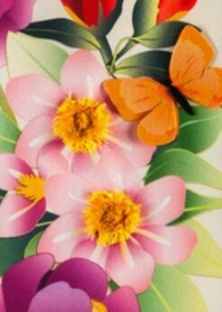 Linen Summer Floral Decorative House Flag -Flag Sales 2024 linen summer floral decorative house flag detail