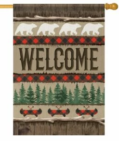 Lodge Welcome House Flag