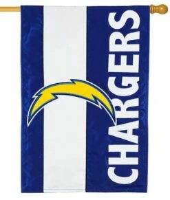 Los Angeles Chargers Embellished Applique House Flag