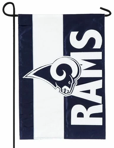Los Angeles Rams Embellished Applique Garden Flag 3 Los Angeles Rams Embellished Applique Garden Flag