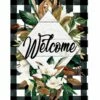 Magnolia Check Bucket House Flag -Flag Sales 2024 magnolia check bucket house flag