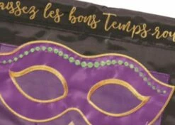 Mardi Gras Masks Double Applique House Flag -Flag Sales 2024 mardi gras masks double applique house flag detail 1