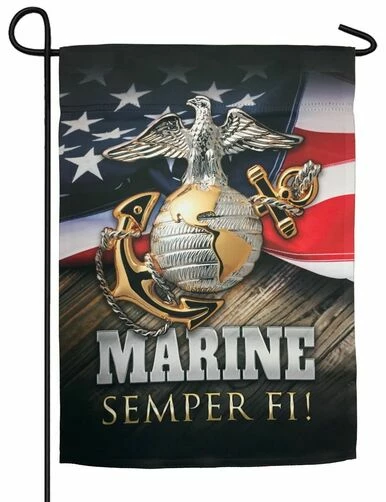 Marine Semper Fi Sublimated Garden Flag 3 Marine Semper Fi Sublimated Garden Flag