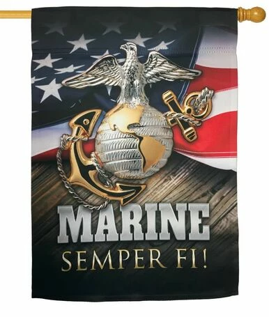 Marine Semper Fi Sublimated House Flag 3 Marine Semper Fi Sublimated House Flag