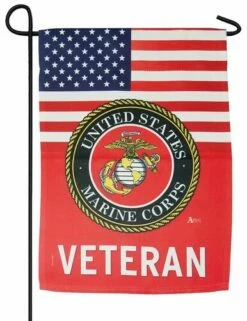 Marine Veteran Sublimated Garden Flag