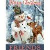 Merry Christmas Snowman Friends House Flag -Flag Sales 2024 merry christmas snowman friends house flag