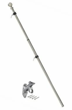 Metal Extendable Flagpole And Bracket Kit Nickel -Flag Sales 2024 metal extendable flagpole and bracket kit nickel 10563 scaled 1