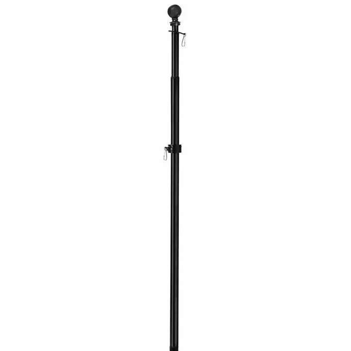 Metal Extendable Flagpole Black 3 Metal Extendable Flagpole Black