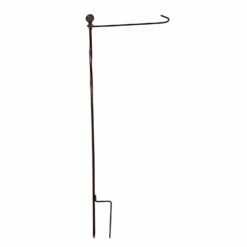 Metal Twist Garden Flagpole Bronze