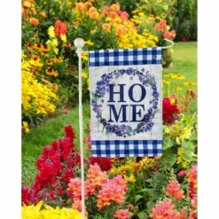 Metal Twist Garden Flagpole Ivory