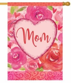 Mom Heart House Flag