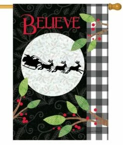 Moonlight Sleigh House Flag