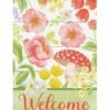 Mushroom Floral House Flag