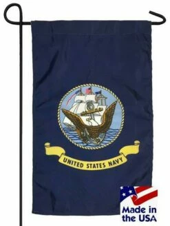 Navy Nylon Garden Flag – Made In The USA
