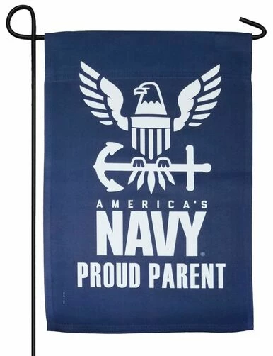 Navy Proud Parent Sublimated Garden Flag 3 Navy Proud Parent Sublimated Garden Flag